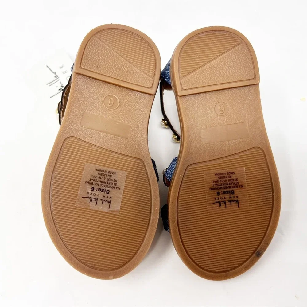 Nicole Miller Denim and Pearl girls Strap Sandals - Picture 4 of 6